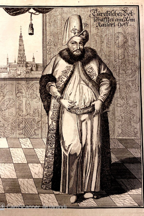 3. Ahmed Dönemi 1723 Tarihli Ahşap Baskı Vezir Gravürü 3. Ahmed Dönemi 1723 Tarihli Ahşap Baskı Vezir Gravürü