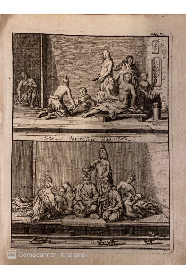 3. Ahmed Dönemi 1743 Tarihli Hamam Gravürü