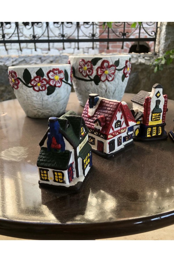 4lü minyatür hollanda evleri