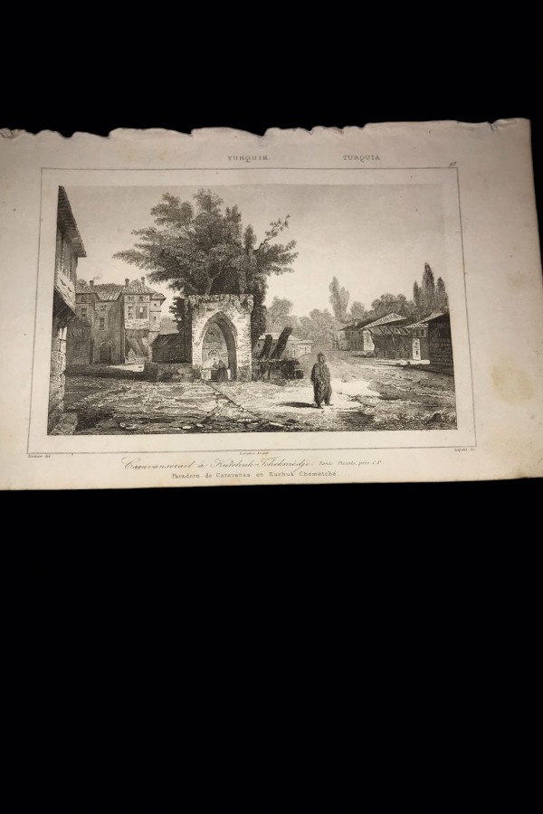 Karavan Durağı Gravürü Karavan Durağı Gravürü
