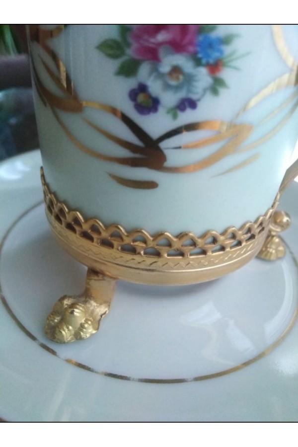 Limoges aslan ayak fincan