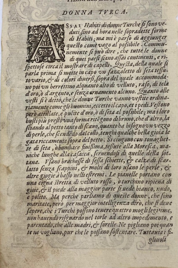 1590 Yılı Cesario Vecellio Gravür 1590 Yılı Cesario Vecellio Gravür