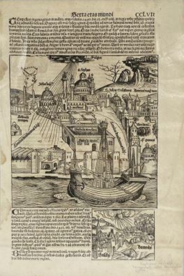 Hartmann Schedel Gravür 1493 yılı Istanbul Gravürü