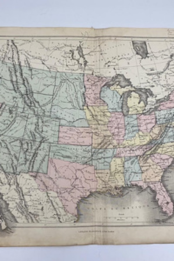 Amerika Haritası 1840 'lı yıllar