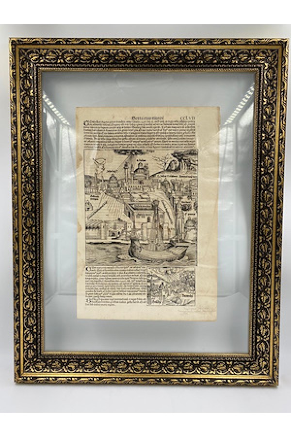 1. Kalite Hartmann Schedel Gravür 1493 yılı İstanbul'un İlk Gravürü